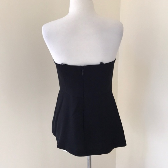NWT! BCBGENERATION Size 8 black faux wrap tube top - Picture 3 of 8